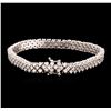 Image 2 : 18KT White Gold 3.31ctw Diamond Tennis Bracelet