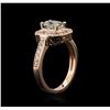 Image 3 : 14KT Rose Gold 1.27ctw Fancy Green Diamond Ring