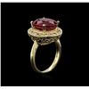 Image 3 : 14KT Yellow Gold 8.77ct Ruby and Diamond Ring