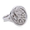 Image 2 : 14KT White Gold 0.76ctw Diamond Ring