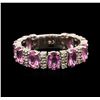 Image 1 : 14KT White Gold 1.48ctw Pink Sapphire and Diamond Ring