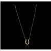 Image 2 : 14KT Yellow Gold 0.30ctw Diamond Pendant With Chain