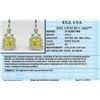 Image 4 : Platinum EGL USA Certified 5.00ctw Fancy Yellow Diamond Earrings