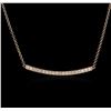 Image 2 : 14KT Rose Gold 0.84ctw Diamond Necklace