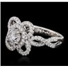 Image 2 : 18KT White Gold 2.08ctw Brilliant Cut Diamond Ring