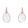 Image 1 : 14KT Rose Gold 35.17ctw Pink Quartz and Diamond Earrings