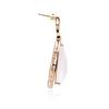 Image 2 : 14KT Rose Gold 35.17ctw Pink Quartz and Diamond Earrings