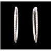 Image 1 : 14KT White Gold 2.92ctw Diamond Earrings