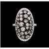 Image 1 : 14KT White Gold 3.79ctw Diamond Ring