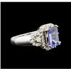 Image 2 : 1.98ct Tanzanite and Diamond Ring - 14KT White Gold