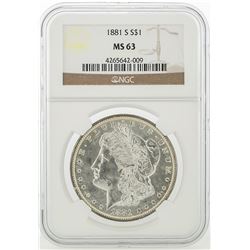 1881-S NGC MS63 Morgan Silver Dollar