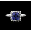 Image 1 : 14KT White Gold 1.85ct Tanzanite and Diamond Ring