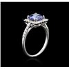 Image 3 : 14KT White Gold 1.85ct Tanzanite and Diamond Ring