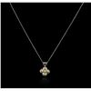 Image 2 : 0.30ct Diamond Pendant With Chain - 14KT Two-Tone Gold