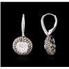 Image 2 : 14KT White Gold 1.67ctw Diamond Earrings