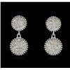 Image 1 : 14KT White Gold 1.18ctw Diamond Earrings