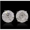 Image 1 : 14KT White Gold 4.25ctw Diamond Stud Earrings