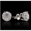 Image 2 : 14KT White Gold 4.25ctw Diamond Stud Earrings