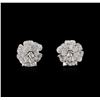 Image 1 : 0.74ctw Diamond Earrings - 14KT White Gold