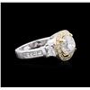 Image 2 : 14KT Two-Tone Gold 4.28ctw Diamond Ring