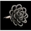 Image 2 : 18KT Black Gold 1.44ctw Diamond Ring