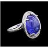 Image 2 : 18KT White Gold 7.39ct Tanzanite and Diamond Ring