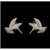 Image 1 : 0.25ctw Diamond Stud Earrings - 14KT White Gold
