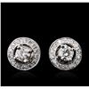 Image 1 : 14KT White Gold 0.75ctw Diamond Earrings