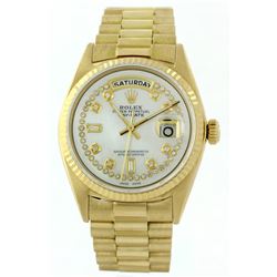 Rolex President 18KT Gold Diamond DayDate Men's Watch