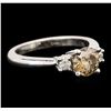 Image 2 : 14KT White Gold 1.19ctw Diamond Ring