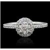 Image 1 : 14KT White Gold 1.12ctw Diamond Ring