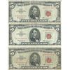 Image 1 : 1963 $5 Red Seal Bill Lot of 3