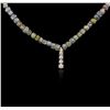 Image 2 : 14KT Yellow Gold 32.94ctw Rough Diamond Necklace With Charm