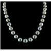 Image 1 : Cultured Pearl and Diamond Necklace - 14KT White Gold
