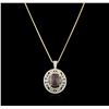 Image 2 : PLATED SILVER 53.04ct Ruby and White Sapphire Pendant With Chain