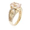 Image 3 : 14KT Yellow Gold 3.71ct Morganite and Diamond Ring