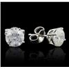 Image 2 : 14KT White Gold 2.37ctw Diamond Stud Earrings