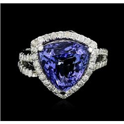 14KT White Gold 5.22ct Tanzanite and Diamond Ring