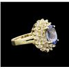 Image 2 : 1.90ct Tanzanite and Diamond Ring - 14KT Yellow Gold