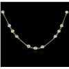 Image 2 : 14KT Yellow Gold 2.96ctw Diamond Necklace