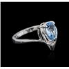 Image 2 : 14KT White Gold 1.00ct Topaz and Diamond Ring