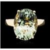 Image 1 : 14KT Yellow Gold 8.76ct Amethyst Ring