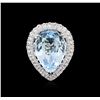 Image 1 : SILVER 33.77ct Topaz and White Sapphire Ring