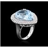 Image 3 : SILVER 33.77ct Topaz and White Sapphire Ring