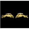 Image 1 : 18-14KT Yellow Gold Greyhound Cufflinks