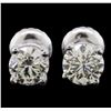 Image 1 : 14KT White Gold 1.00ctw Diamond Solitaire Earrings