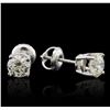 Image 2 : 14KT White Gold 1.00ctw Diamond Solitaire Earrings