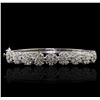 Image 1 : 14KT White Gold 4.29ctw Diamond Bangle Bracelet