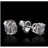 Image 2 : 14KT White Gold 1.96ctw Diamond Earrings