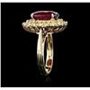 Image 4 : 14KT Yellow Gold 8.16ct Ruby and Diamond Ring